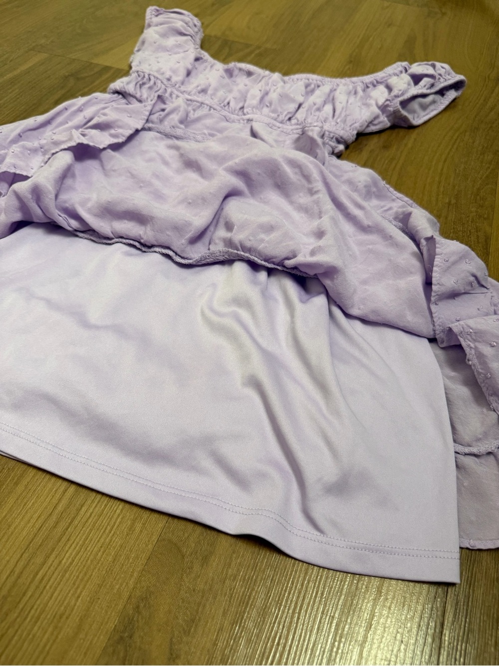 Aeropostale Lavender Polka Dot Babydoll Mini Dress - Picture 7 of 10